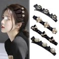 thumbnail image 2 of Newnewlooks - Pinzas para el pelo trenzadas con piedras de cristal brillantes, 4 pinzas para el pelo trenzadas triples Rsvelte con 3 pinzas pequeñas para mujer, pinzas pequeñas para trenzas de pelo co, 2 of 7