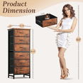 thumbnail image 5 of CONCETTA Tall Storage Dresser with 6 Fabric Drawers, Metal Frame with Cross Support Rods, Anti-Tip, Wood Top for Bedrooms, Offices and Compact Spaces, Rust, 5 of 7