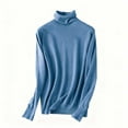 thumbnail image 5 of Mock Neck Sweaters for Women Long Sleeve Lightweight Pullover Tops Dressy Casual Knitwear for Winter 2026 Blue 2XL, 5 of 6