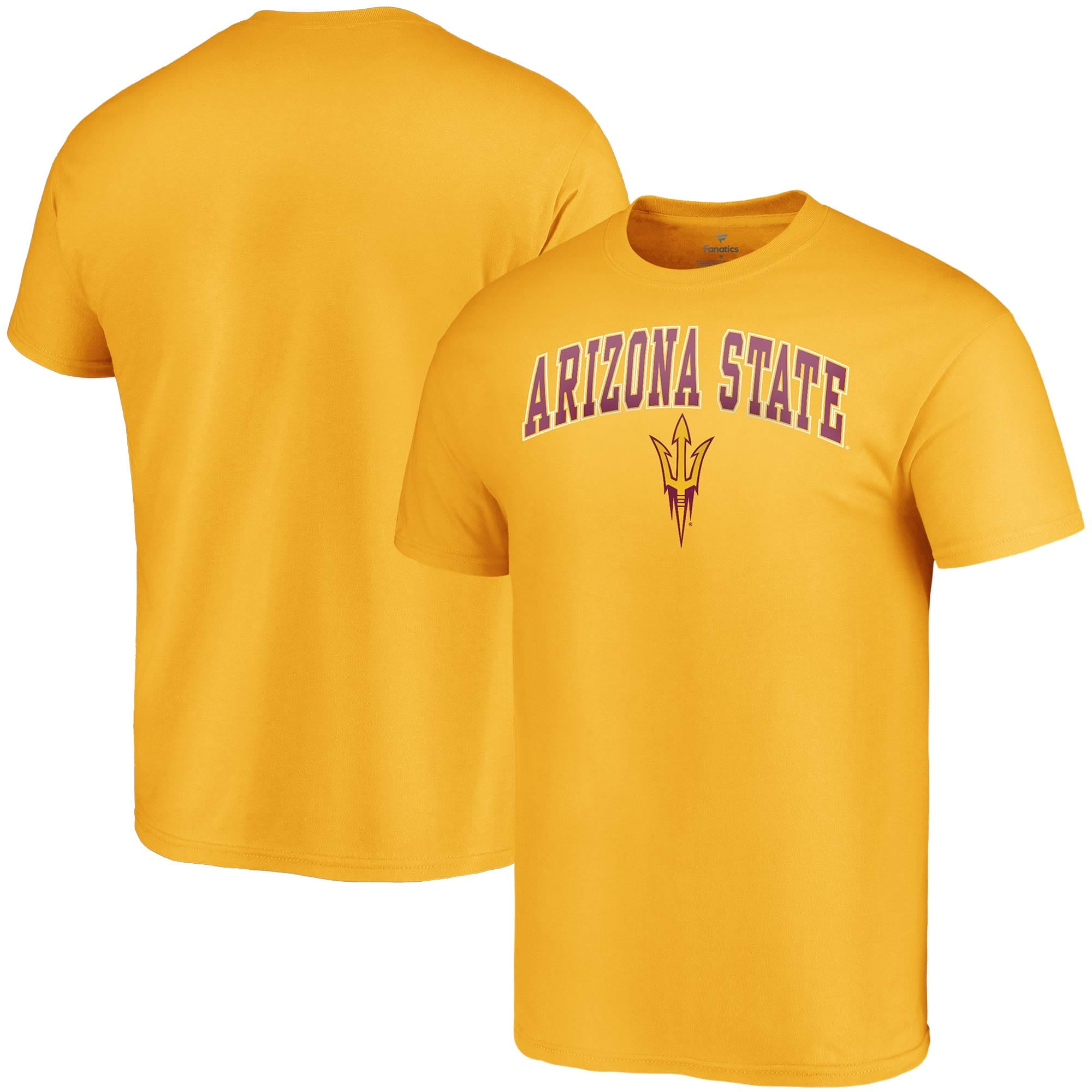 Fanatics Arizona State Sun Devils Fanatics Branded Campus T Shirt Gold Walmart Com Walmart Com