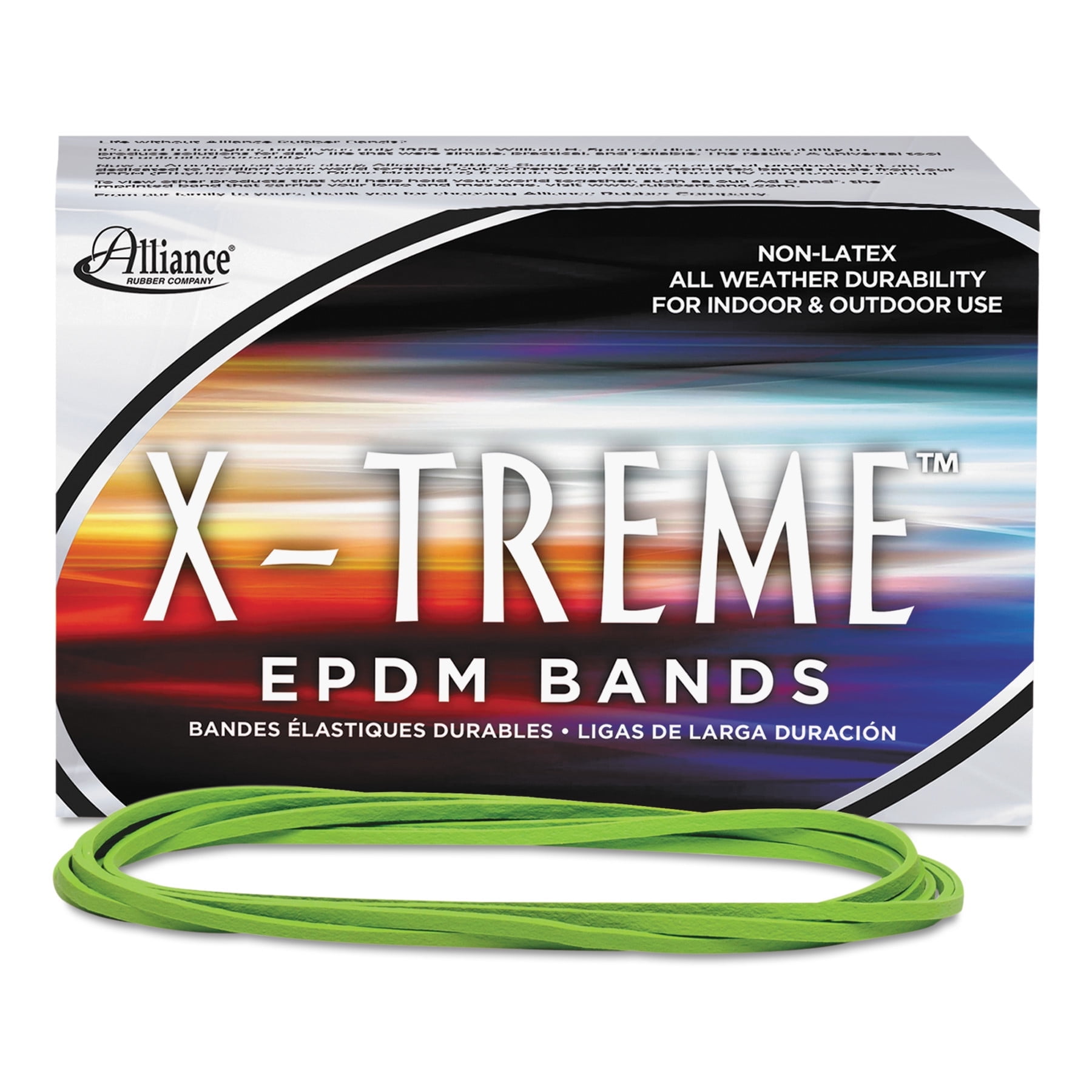 Alliance Rubber X-treme File Bands, 117B, 7 x 1/8, Lime Green, 1-lb. Box