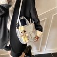 thumbnail image 3 of Hermoso bolso de mano tipo cubo de estilo coreano para mujer, bolso de mensajero de canasta tejida texturizada y personalizada, bolso de hombro moderno y elegante., 3 of 5