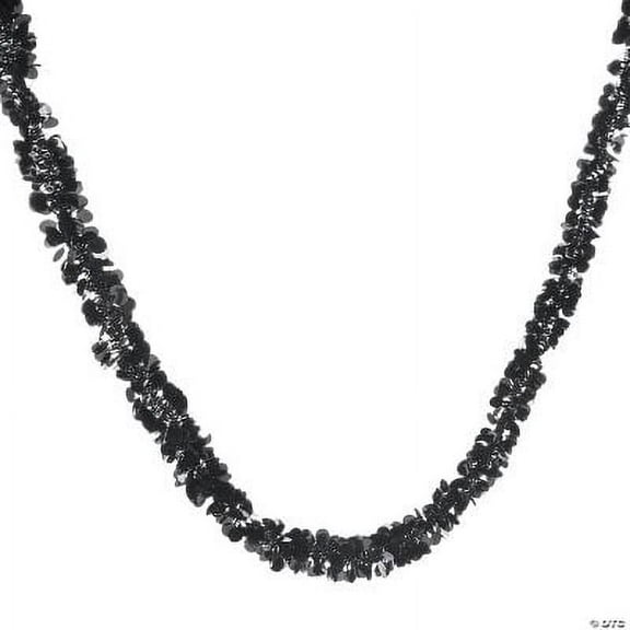 Black Tinsel Garland - Party Decor - 1 Piece