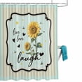 thumbnail image 2 of Shower Curtain for Bathroom Sunflower Country Flower Farm Plant Waterproof Bath Curtains Shower Curtains with Hooks,Bee Gradient Tartan Bathroom Curtain Privacy Drapes for Bathtubs Toilet 72x72in, 2 of 9