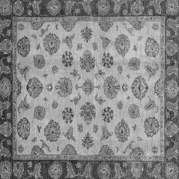 Ahgly Company Indoor Square Oriental Gray Traditional Area Rugs, 5' Square