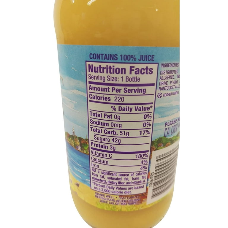 Nantucket Nectars Orange Juice 16oz, All Naturtal Orange Juice