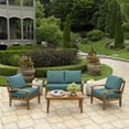 thumbnail image 4 of ARDEN Outdoor Loveseat Cushion Set, 48 x 24, Rain-Proof, Fade Resistant, Cushion Set for Couch, Bench, and Swing Alana Tile, 4 of 8