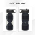 thumbnail image 5 of 18oz Straw Lid Space Bottle 2.9×8.9in Double-Layer Insulated Leak-Proof Bottle Straw Cup Lid Convenient For Carrying Argyle Plaid Dimgray_95746_2, 5 of 8