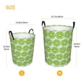 thumbnail image 5 of Balery Green Lemon Slices Round Laundry Basket with Handles Waterproof Freestanding Laundry Hamper for Clothes Toys in the Dorm and Family-, 5 of 8