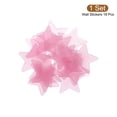 thumbnail image 3 of Uxcell 18pcs Glow in the Dark Stars Fluorescent Plastic Wall Stickers Adhesive Murals Decals, Red, 3 of 6