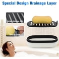 thumbnail image 6 of 1Pack Soap Holder, with Removable Draining Layer, Strong Sealing Leak Proof Portable, Best for Traveling, Camping, Gym, Bathroom (White L), 6 of 7