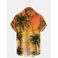 thumbnail image 3 of Camisa de hombre Camisa hawaiana de verano Estampados gráficos Palmera Vuelta hacia abajo Ropa de calle de manga corta con botones Ropa estampada, 3 of 4