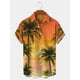 thumbnail image 4 of Camisa de hombre Camisa hawaiana de verano Estampados gráficos Palmera Vuelta hacia abajo Ropa de calle de manga corta con botones Ropa estampada, 4 of 5