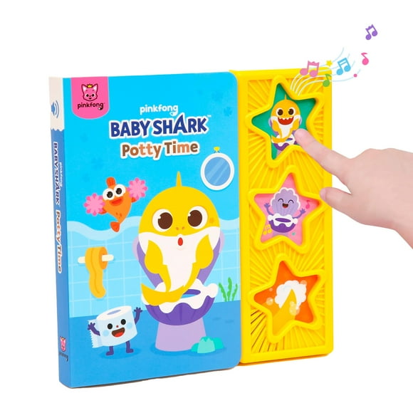 Bébé Requin Temps Pot 3 Bouton Livre Sonore, Bébé Requin Saines Habitudes Livres Sonores, Livres d'Entraînement Pot Interactif pour les Tout-Petits, Apprentissage & Jouets Éducatifs, Cadeaux Bébé Requin pour les Bébés