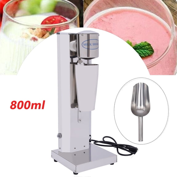 Electric Milkshake Drink Mixer Milk Shaker, 800ml Commercial Milk Tea Blender, Single Head 180W
