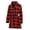 682, variant on Red Argyle Pattern Women Bathrobe One Size Univeral Fits, Checkered Caro Plaid Tartan Fashion Lightweight Plush Fleece Long Robe For Women