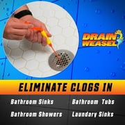 FlexiSnake Drain Weasel Pro Snake Hair Clog Remover, Starter Kit 2 Pack