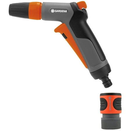 Gardena Garden - Gardena Frost Proof Adjustable 2 in 1 Hose Nozzle for Garden Water Hose, Orange