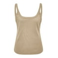 thumbnail image 4 of Women's PU Leather Neck Sleeveless Solid Camisole Crop Tank Top for Trendy Look, 4 of 4