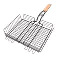 thumbnail image 2 of CNMF BBQ Grilling Basket Non Stick Iron With Beech Handle Fish Grill Mesh Fish Grill Mesh Rack For Outdoor Camping,Outdoor Barbecue Accessory, 2 of 10