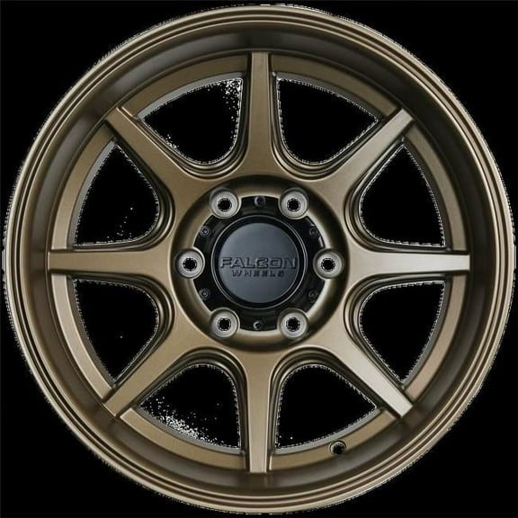 Falcon Wheels T8-7983-38-MBR 17 x 9 in. T8 Series Cast Aluminum Wheel, Full Matte Bronze