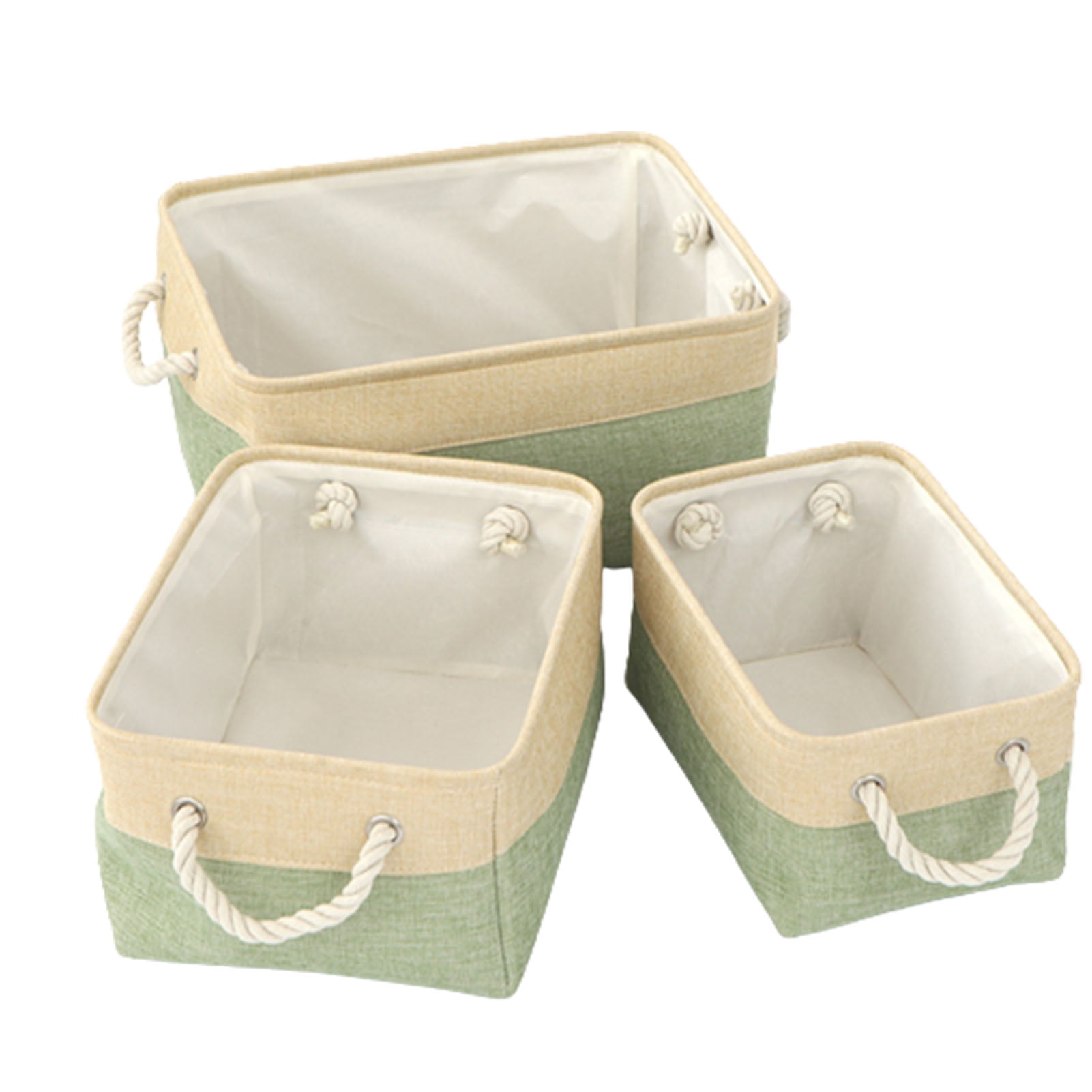 3pcs Foldable Clothes Storage Bins Heavy Duty Clothes Containers for
