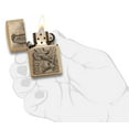thumbnail image 6 of Zippo Brushed Brass Where the Eagle Dare Emblem Pocket Lighter, 6 of 7