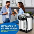 thumbnail image 5 of NutriChefKitchen Electric Water Boiler and Warmer - 3L/3.17 Qt Stainless Steel Electric Hot Water Dispenser w/ Rotating Base, Auto Shut Off, Safety Lock, Instant Heating for Coffee & Tea (NCHUB13), 5 of 8