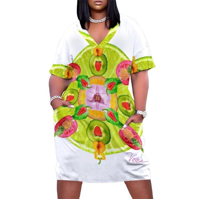 Dharma Foodra Mandala Loose Pocket Dress Bridesmaid dress woman dress summer womans clothing