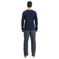thumbnail image 6 of Amaxer Mens Cotton 2-Piece Flannel Pajama Sets - Crew Neck Knit Top Flannel Plaid Pants | Soft, Breathable Sleepwear for Men, 6 of 7