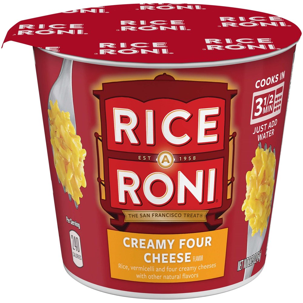 RiceARoni Cups, Creamy Four Cheese, 2.25 Oz (Pack of 12) Walmart