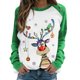 thumbnail image 2 of ICHUANYI Clearance Women's Round Neck Christmas Print Long-sleeved Sweatshirt Casual Blouse Pullover Tops(White, M) ICHUANYI WER2023080906556, 2 of 3