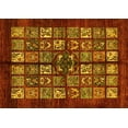 thumbnail image 1 of Ahgly Company Machine Washable Indoor Rectangle Abstract Yellow Modern Area Rugs, 5' x 7', 1 of 4