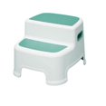 thumbnail image 3 of Double up Toddlers Step Stool Step Stool Stable Multifunctional Wide Step Two Step Stool for Kids, Toilet Stool for Bedroom, lake green, 3 of 8
