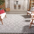 thumbnail image 2 of SAFAVIEH Courtyard Wyatt Geometric Indoor/Outdoor Area Rug, Light Grey/Dark Grey, 9' x 12', 2 of 12