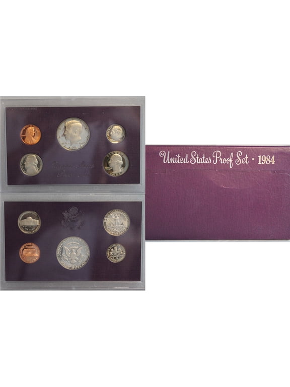 Collectible 1984 Proof Set - U.S. Mint 5-Coin Set - Classic Mid-80s Cameo Proofs