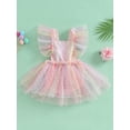 thumbnail image 2 of Bagilaanoe Baby Girl Summer Dress Fly Sleeve A-line Princess Dresses 6M 9M 12M 18M 24M Infant Casual Swing Sundress, 2 of 8