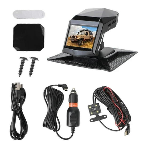 Dual Lens DVR Camera Car Dash Cam Video Recorder Rear View Monitor DashCam 2Inch Screen 1080P Wide Angle(B)