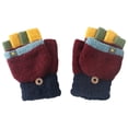 thumbnail image 1 of Gants Chauds pour Enfants en Hiver, Gants Demi-Doigts à Motif clamshell, 1 of 5