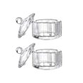 thumbnail image 1 of Uuyyeo 2 Piezas Claro Nail Art Acrílico Líquido Polvo Dappen Plato Tazón Vidrio Tazas Cristalería Herramientas Con Tapa A, 1 of 5