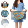 thumbnail image 5 of Yayeee Foldable Storage Basket for Shelves with Handles Set of 2 Waterproof Cloth Bins, Art Goldfish, 5 of 7