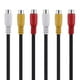 thumbnail image 4 of Negro 25 cm 3RCA macho Jack a 6RCA hembra enchufe Audio Video AV Cable adaptador WDOplteas  Para estrenar, 4 of 6