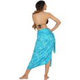 thumbnail image 5 of HAPPY BAY Women's Bikini Sarong Swimwear Swim Cover up Skirt Bathing suit Summer Wraps Swimsuit Beach Wrap Coverups for Women Beachwear One Size Floral, Blue, 5 of 5
