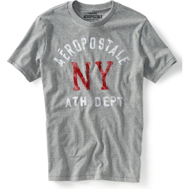 Aeropostale - Camiseta gráfica para hombre, diseño de Ny Ath Dept, gris, extragrande