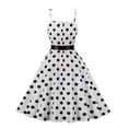 thumbnail image 3 of Baqcunre Women'S Formal Dresses Women'S Rockabilly Dress Sleeveless Vintage Cocktail Dress Retro Swing Dress A Line Elegant Dress Summer Dresses 2023 Sundresses For Women White Dress L, 3 of 4