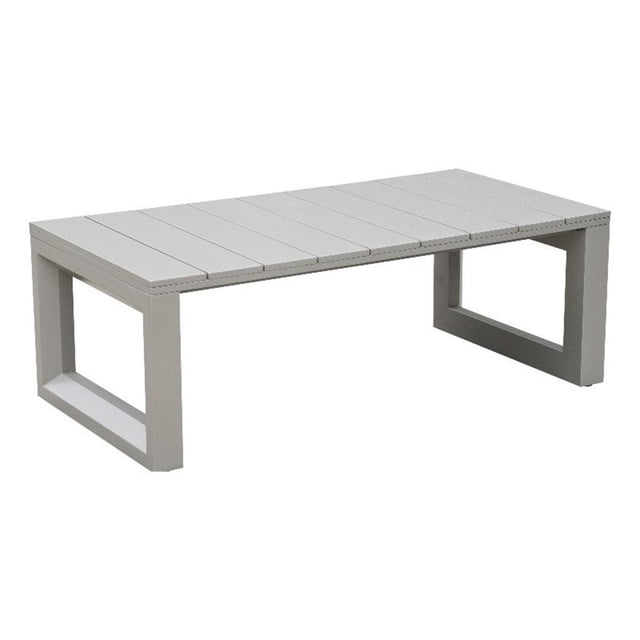 Dalilah Gray Aluminum Patio Cocktail Table