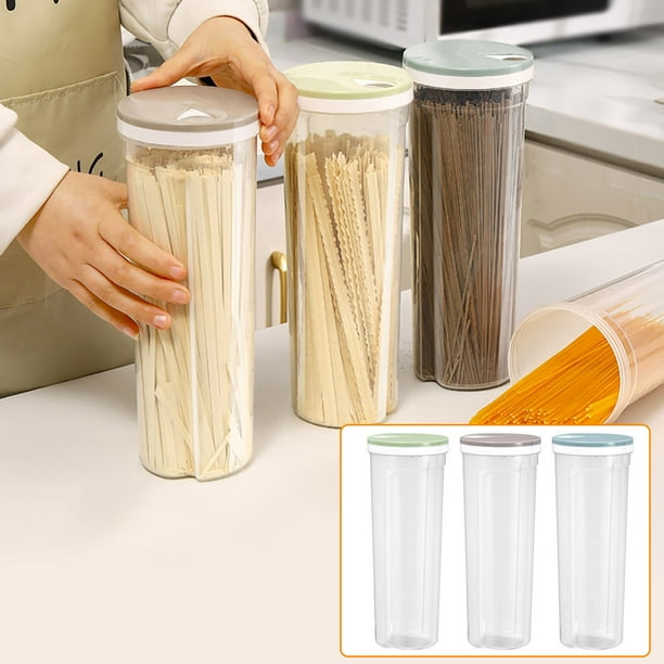 Frasco de Almacenamiento para Grano de Cebada | Contenedor Transparente Hermético para Alimentos Secos - Tapa Fácil de Abrir, Boca Ancha para Dulces, Nueces, Ingredientes | Envase de Plástico a