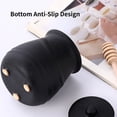thumbnail image 5 of Ceramic Honeys Jar with Wooden Dipper Stick cccDispenser Farmhouse Kitchen Decors Easy to Clean, 5 of 9