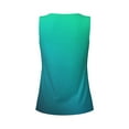 thumbnail image 5 of Picia Green Turquoise Teal Pattern Women's Workout Tank Top,Breathable Activewear,Slim Fit Athletic Top,Versatile Workout Moisture-wicking top-XX-Large, 5 of 9