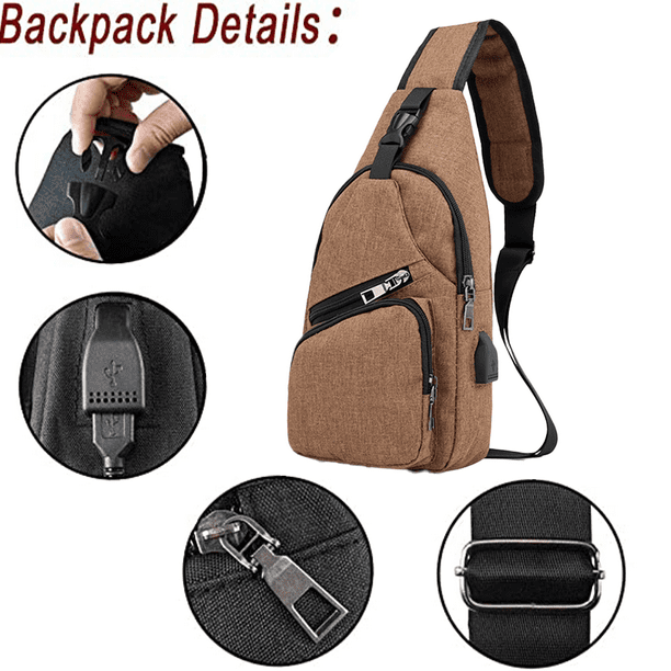 Mochila Pequeña Hombre Mochila Bandolera Unisex Resistente Al